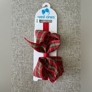 New Baby Wee Ones Plaid Bow Headband
